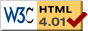Valid W3C HTML 4.01
